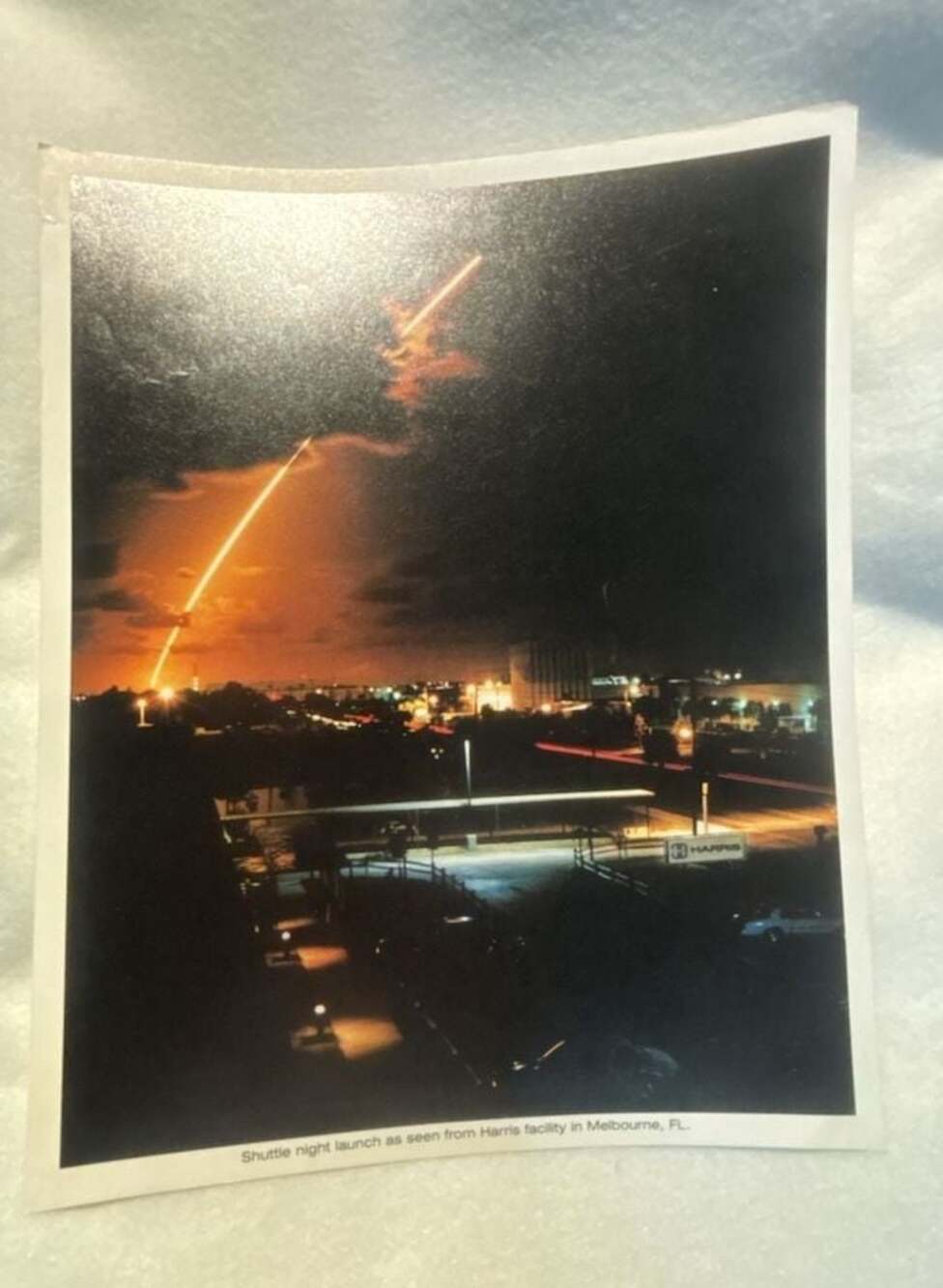 Shuttle Night Launch As Seen From Harris Facility in Melbourne, FL Photograph